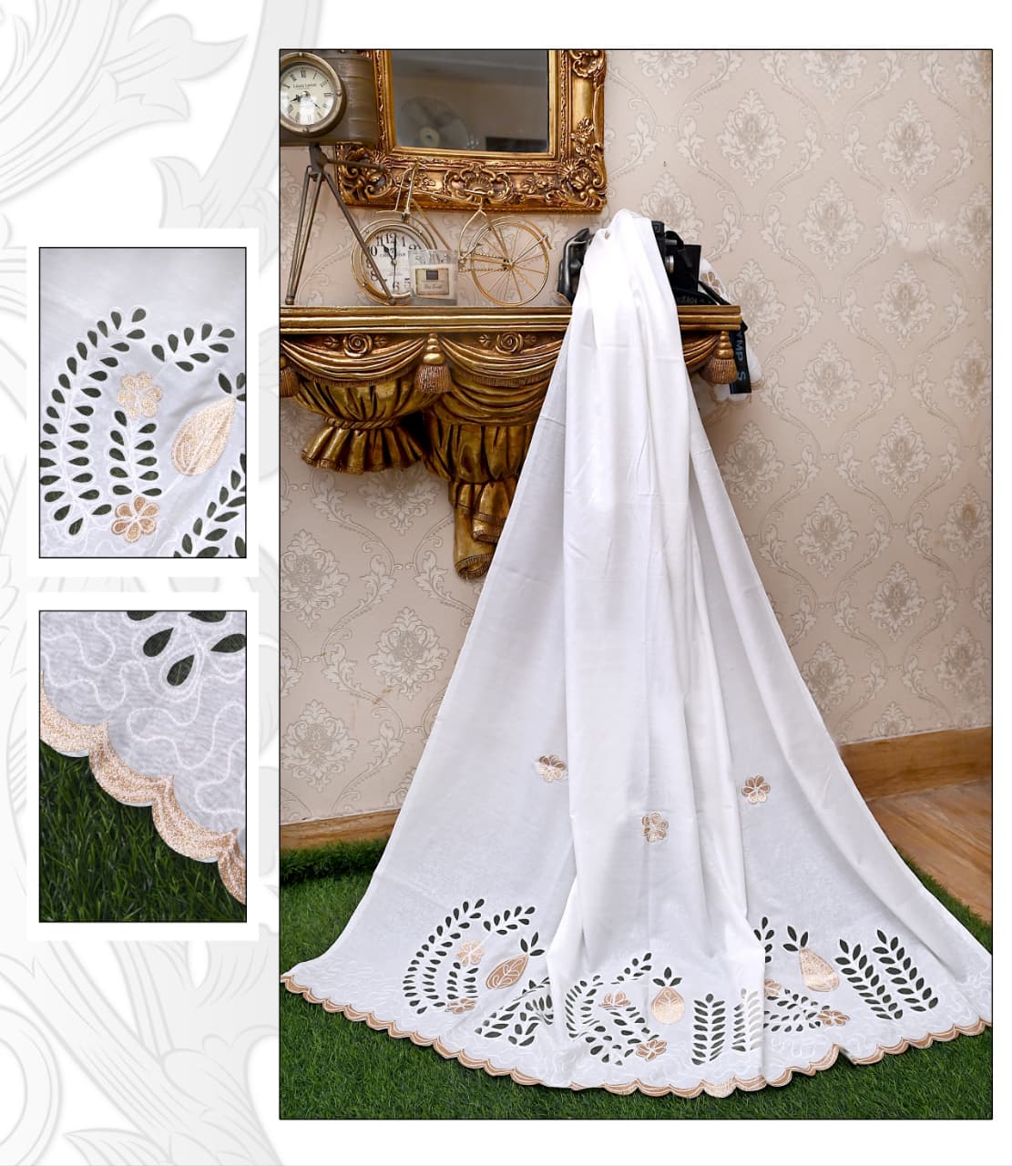Premium Swiss- Laser cut work Shawl for Women